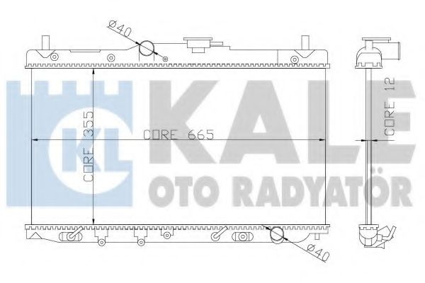 Радиатор охлаждения двигателя KALE Oto Radyator 357700
