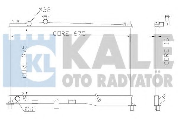 Радиатор охлаждения двигателя KALE Oto Radyator 360000