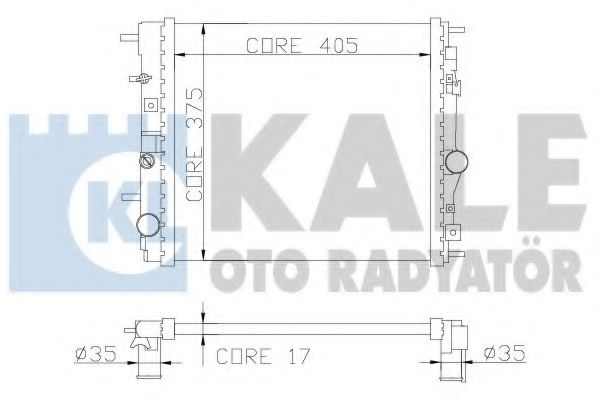 Радиатор охлаждения двигателя KALE Oto Radyator 362500