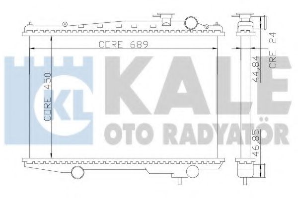 Радиатор охлаждения двигателя KALE Oto Radyator 362700