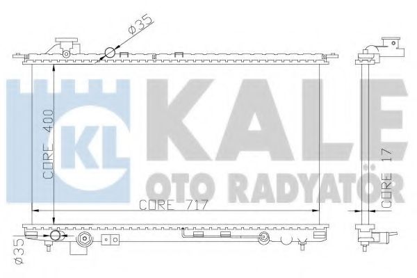 Радиатор охлаждения двигателя KALE Oto Radyator 369300