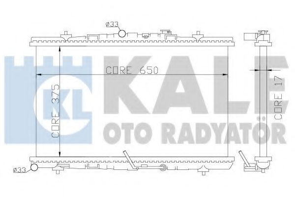 Радиатор охлаждения двигателя KALE Oto Radyator 371300