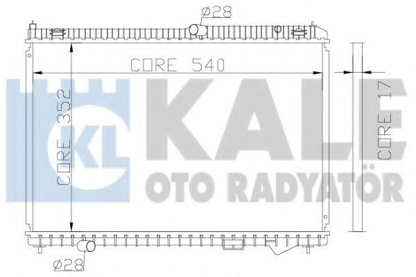 Радиатор охлаждения двигателя KALE Oto Radyator 341945