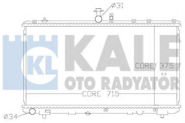 Радиатор охлаждения двигателя KALE Oto Radyator 342125