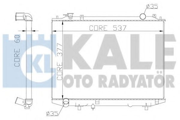 Радиатор охлаждения двигателя KALE Oto Radyator 356200