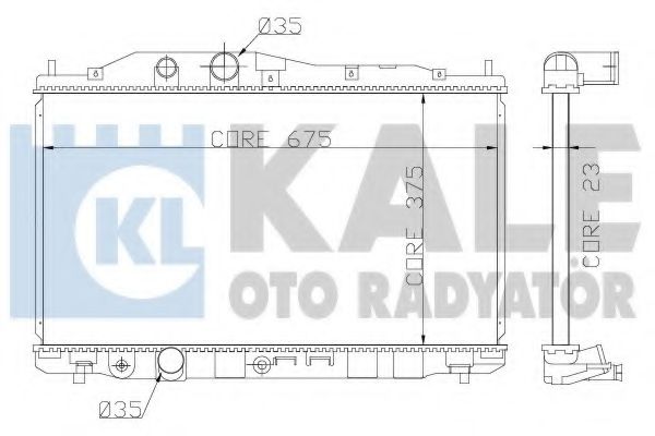 Радиатор охлаждения двигателя KALE Oto Radyator 357200