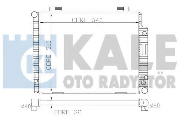 Радиатор охлаждения двигателя KALE Oto Radyator 360500