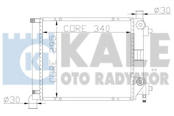 Радиатор охлаждения двигателя KALE Oto Radyator 361200