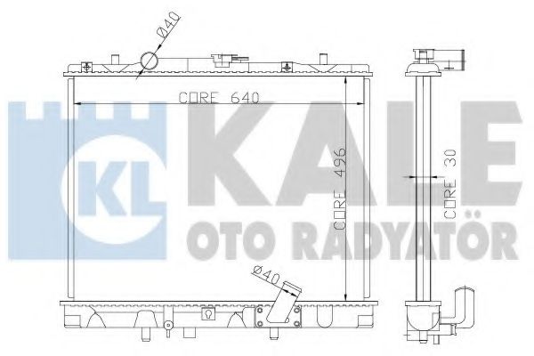 Радиатор охлаждения двигателя KALE Oto Radyator 362400
