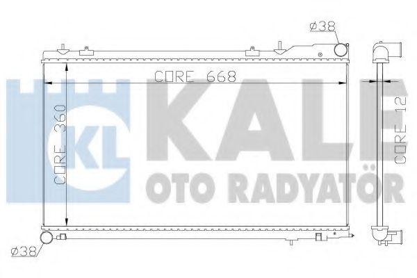Радиатор охлаждения двигателя KALE Oto Radyator 364900
