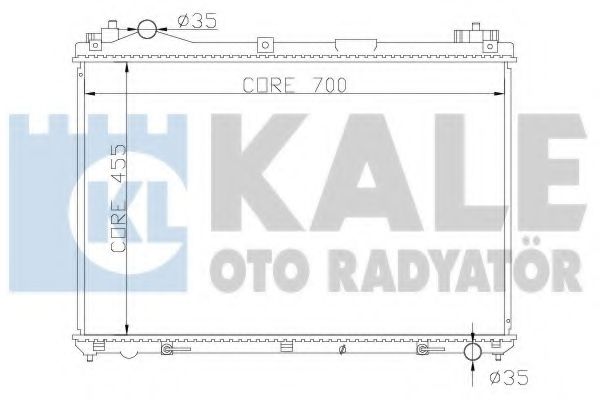 Радиатор охлаждения двигателя KALE Oto Radyator 365400