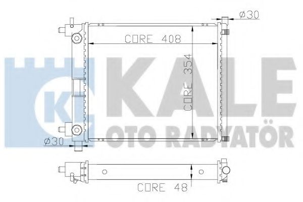Радиатор охлаждения двигателя KALE Oto Radyator 365900