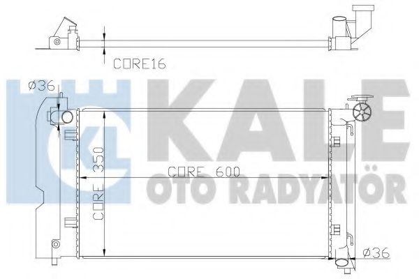 Радиатор охлаждения двигателя KALE Oto Radyator 366800