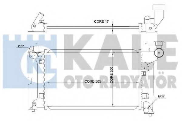 Радиатор охлаждения двигателя KALE Oto Radyator 366900