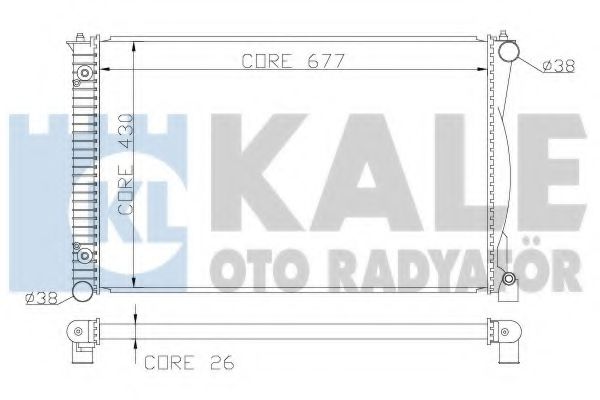 Радиатор охлаждения двигателя KALE Oto Radyator 367800