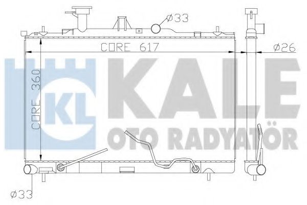 Радиатор охлаждения двигателя KALE Oto Radyator 369700