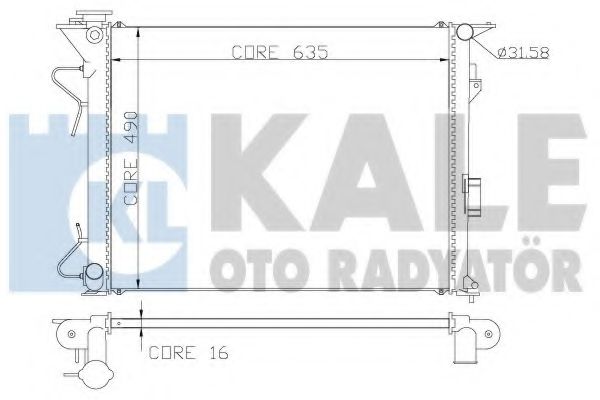 Радиатор охлаждения двигателя KALE Oto Radyator 369800