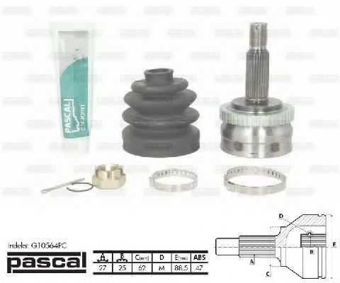 ШРУС с пыльником PASCAL G10564PC
