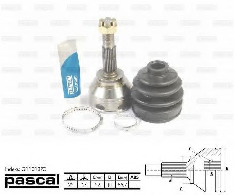 ШРУС с пыльником PASCAL G11013PC ШРУС с пыльником PASCAL G11013PC