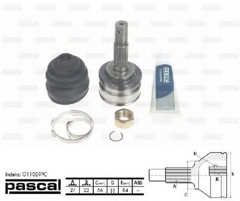 ШРУС с пыльником PASCAL G11029PC ШРУС с пыльником PASCAL G11029PC