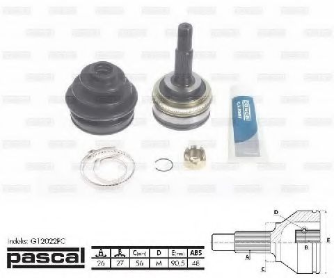 ШРУС с пыльником PASCAL G12022PC