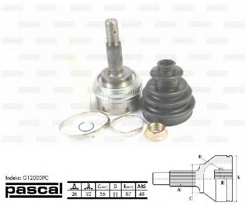 ШРУС с пыльником PASCAL G12030PC ШРУС с пыльником PASCAL G12030PC