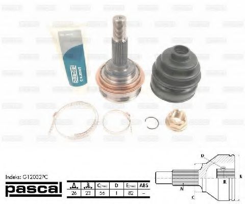ШРУС с пыльником PASCAL G12032PC ШРУС с пыльником PASCAL G12032PC