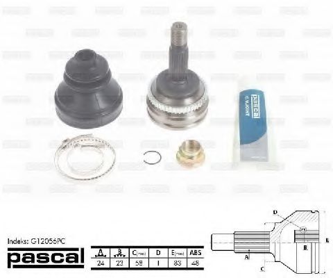 ШРУС с пыльником PASCAL G12056PC ШРУС с пыльником PASCAL G12056PC