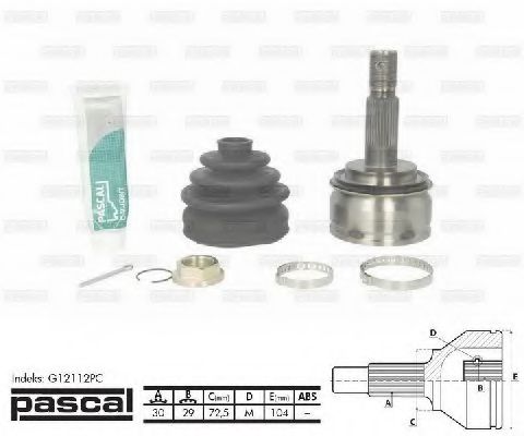 ШРУС с пыльником PASCAL G12112PC