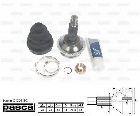 ШРУС с пыльником MAZDA GD192560XA ШРУС с пыльником MAZDA GD192560XA