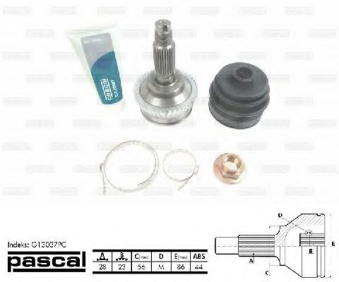 ШРУС с пыльником PASCAL G13037PC
