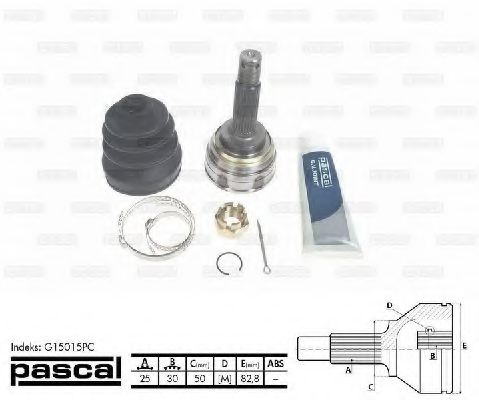 ШРУС с пыльником PASCAL G15015PC ШРУС с пыльником PASCAL G15015PC