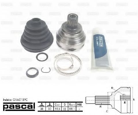 ШРУС с пыльником PASCAL G1A015PC ШРУС с пыльником PASCAL G1A015PC