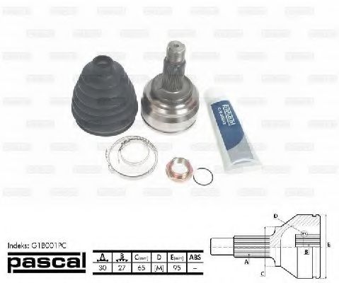 Полуось в сборе PASCAL G1B001PC Полуось в сборе PASCAL G1B001PC