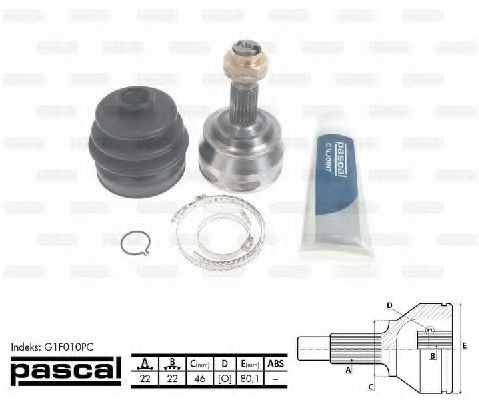 ШРУС с пыльником PASCAL G1F010PC ШРУС с пыльником PASCAL G1F010PC