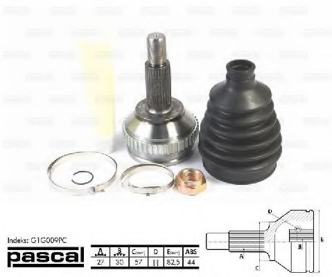 ШРУС с пыльником PASCAL G1G009PC ШРУС с пыльником PASCAL G1G009PC