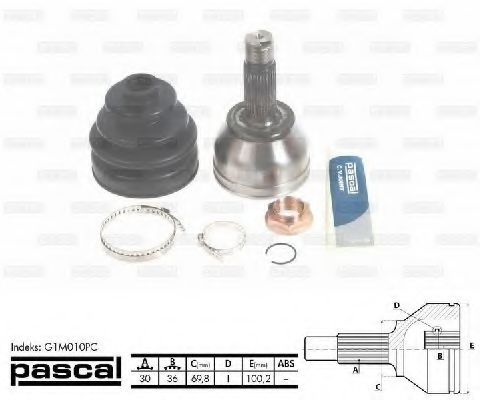 ШРУС с пыльником PASCAL G1M010PC ШРУС с пыльником PASCAL G1M010PC