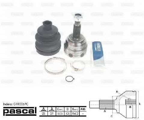 ШРУС с пыльником PASCAL G1R006PC ШРУС с пыльником PASCAL G1R006PC