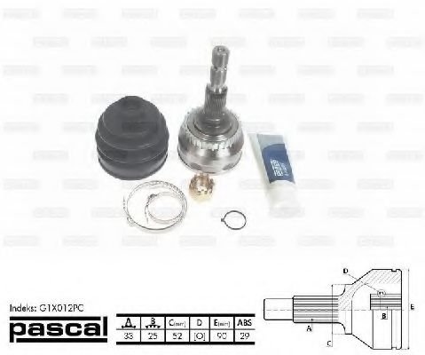 ШРУС PASCAL G1X012PC ШРУС PASCAL G1X012PC