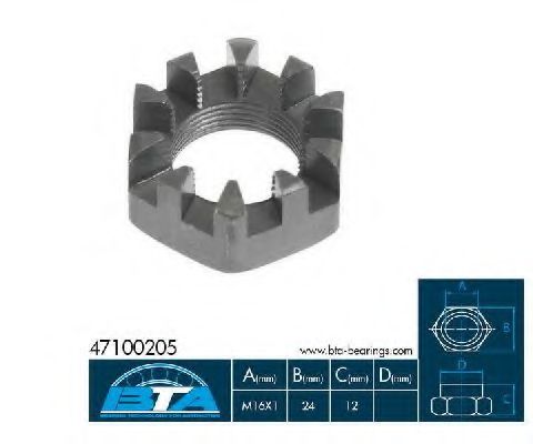 Гайка, шейка оси BTA 47100205BTA
