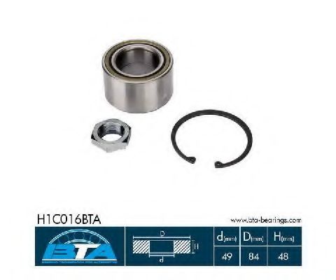 Подшипник ступицы BTA H1C016BTA
