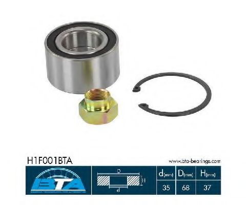 Подшипник ступицы BTA H1F001BTA