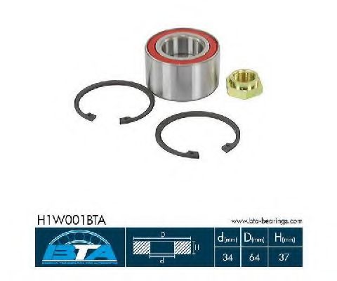 Подшипник ступицы BTA H1W001BTA