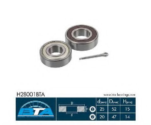 Подшипник ступицы BTA H28001BTA