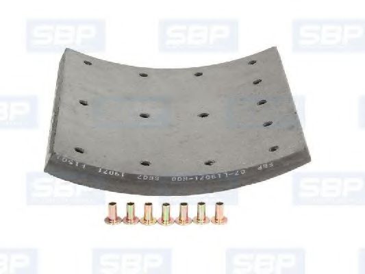 Комплект тормозных башмаков, барабанные тормоза SBP 07-L19071-N00