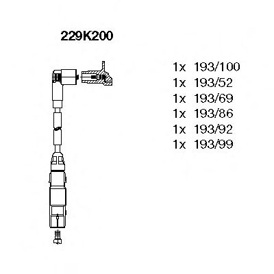 Комплект проводов зажигания BREMI 229K200