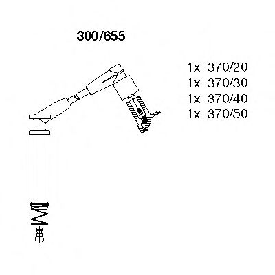 Комплект проводов зажигания BREMI 300/655