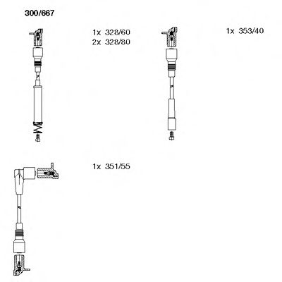 Комплект проводов зажигания BREMI 300/667