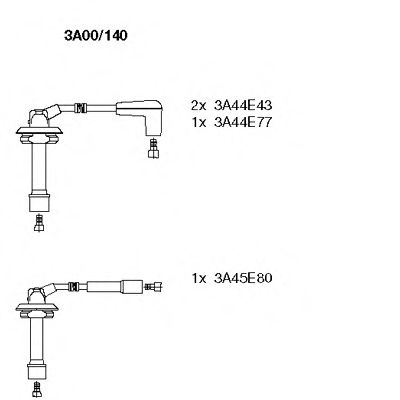Комплект проводов зажигания BREMI 3A00/140
