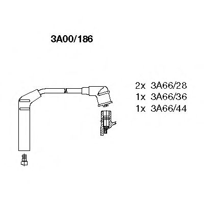 Комплект проводов зажигания BREMI 3A00/186